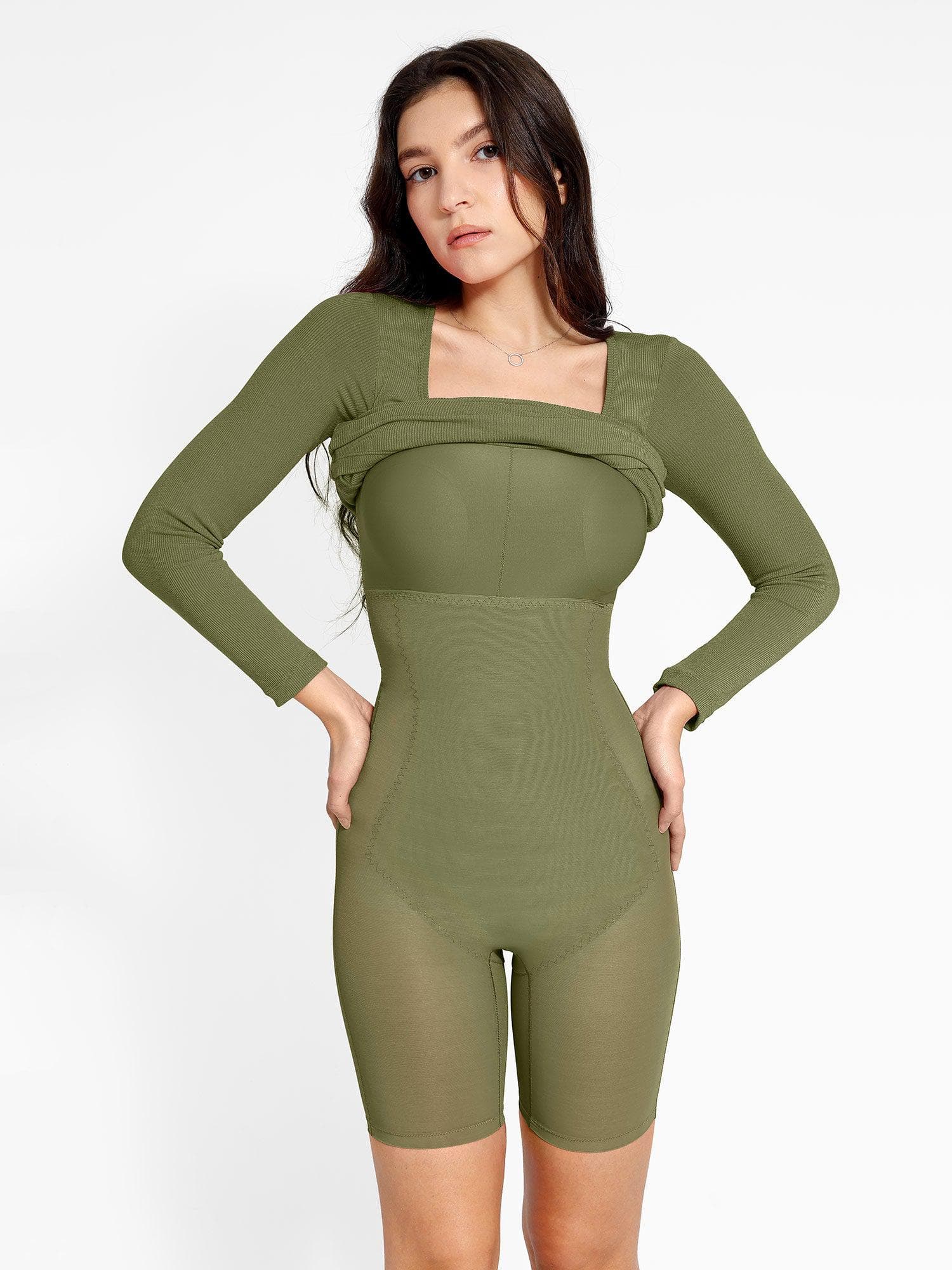 Long Sleeve Midi Jurk