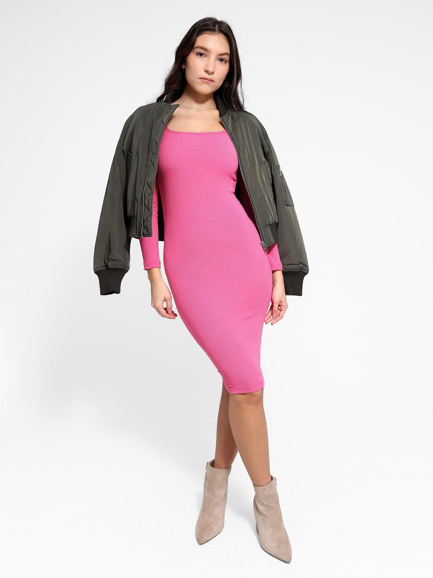 Long Sleeve Midi Jurk